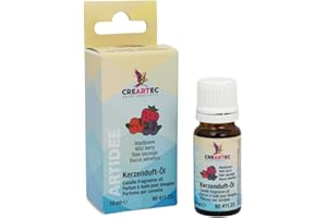 ARTIDEE CREARTEC Kerzenduftöle Waldbeere - Parfümöl zur Herstellung von individuell duftenden Kerzen - angenehme natürliche Duftnote - sehr ergiebig - für alle Wachse geeignet - 10ml - Made in Germany