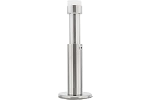 EVI Herrajes|Fermo da parete regolabile da 88 a 128 mm |Doppia installazione, base adesiva o vite |Acciaio inossidabile, silicone naturale e adesivo 3M |Protegge porte, mobili e pareti | 040258BDUALAM