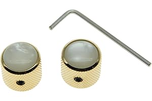Dopro Gitarrenknöpfe für Telecaster, Schraube für Gitarre, Bass, 2 Stück gold