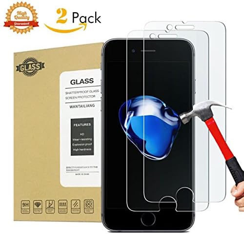 iSkyline iPhone 6 7 Tempered Glass Screen Protector for Apple iPhone 7/7Plus, iPhone 6S Plus, iPhone 6/6S 2016 (2-Pack) (For iphone 6/6S)