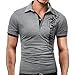 Produktbild Ba Zha Hei Männer Slim Kurzarm Rundhals Basic Oversize Slim Fit T-Shirt in vielen Farben Fitness Raid Short Sleeve Tee Herren Fitness T-Shirt Militär Camouflage O-Neck Kurzarm T-Stücke (L, Grau)