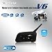 Produktbild VNETPHONE® Bluetooth Motorrad Helm Intercom Kopfhörer V6 1200M 6 Fahrern Interphone Drahtlose Kommunikation Unterstützt MP3-Musik GPS