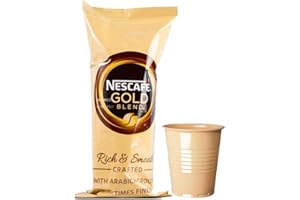 KV&C - Gold Blend | Instant Black Coffee | In Cup Vending Commercial Machines | Camping | Travel | Office | 73mm | INCUP KLIX Drinks (DECAF BLACK- NO SUGAR - 25 CUPS (1 SLEEVE))