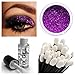 Stargazer Glitter Eyeshadow Fixing Gel + Glitter Eye Shadow + Wand Makeup for Eyes Face Body (Glitter Violet)