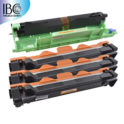 3 x Toner + 1 x tambor TN1050 DR1050 para Brother DCP-1510/dcp-1.512 MFC-1810/MFC-1815 HL-1110/HL-1112
