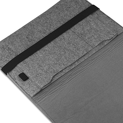 Hostey Macbook 13.3 Zoll Filz Sleeve Hülle Ultrabook Laptop Tasche für Apple Macbook Air 13 und vieles mehr [Größe: 13.3″ Zoll, Farbe: Grau] - 2