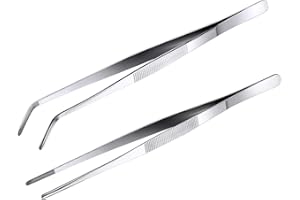 16cm Pince Cuisine Pincette Précision 2PC Professionnel Pince du Chef Pincette Culinaire de precision pour Viande Barbecue Décoration (16)