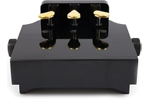 YUNRUX Klavier Pedal Extender Bank für Kinder - Pedalverlängerung Höhenverstellbar mit 3 Pedalen - Lehren Hilfe Zubehörteil Schwarz