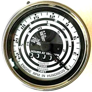 FD New Holland Tractor Speedometer C3NN17360N, 8N17360A1- Chrome Bezel for NAA Jubliee, NAB, 1801, 1811, 1821, 1841, 1871, 1881, 2030, 2031, 4030, 4031, 4040, 4110TR+