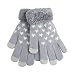 Produktbild HITOP Fashion Niedlich Deluxe Touch Handschuhe Gloves für Mann / Frau Touch Screen Liebhaber Sterne Herz Smartphones Funktion - Eine Vielzahl von Farben (grau (Frauen))