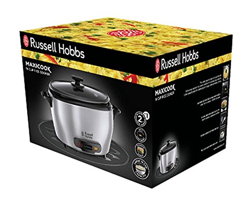 Russell Hobbs 23570-56 MaxiCook Reiskocher mit Warmhaltefunktion, 2.5 L, 1000 W, edelstahl, silber / schwarz - 2