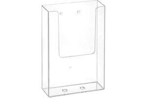 ‎ZEIGIS DIN Lang Wandprospekthalter mit Bohrlöchern/Prospekthalter/Flyerhalter/Wandmontage/Transparent - Zeigis®