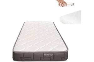 COOL · DREAMS Colchón de maxicuna bebé HR Morfeo de 140x70 + Protector colchón Impermeable 100% algodón hipoalergénico, Antibacteriano y antiácaros CoolDreams