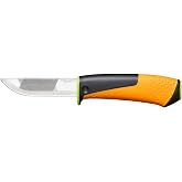 Fiskars 156018-1023619 Bileyicili Ağır İş Bı&ccedil;ağı | Entegre bı&ccedil;ak bileyicili, toplam uzunluk: 21,9 cm, siyah/turuncu/yeşil, 10