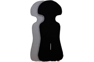 ByBoom Basics Baby Sitzauflage, Sitzeinlage 77x32 cm, Baumwoll- und Frotteeseite, für Babyschale, Autositz (z.B. Maxi-Cosi, Britax-Römer, Cybex), Kinderwagen, Buggy, Fahrradanhänger - Made in EU