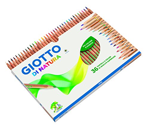 Giotto 240800 - Astuccio di Natura 36 Pastelli Colorati, multicolore