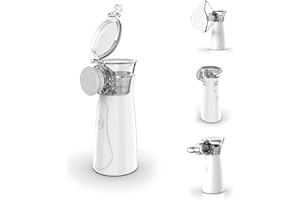 SWSDEE Nebulisateur Inhalateur pour Adultes et Enfants, Alimenté Par Batterie/USB, Facile à Utiliser et Propre, Silencieux, Traitement Efficace des Maladies Respiratoires pour La Maison et Les Voyages