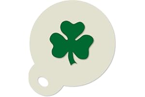 FANCY SCHMANCY Shamrock Coffee Duster Stencil 8.5cm Washable and Reusable