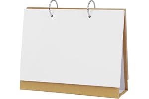 FAXIANTHER DIY Blank Desk Calendar DIN A5 Photo Calendar Craft Calendar for DIY Ring Binder Index Cards Thick Kraft Paper Monthly Calendar Creative Table Planner Spiral Pad Memo Sign Mini Notebook