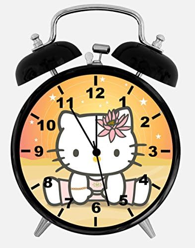 Hello Kitty Alarm Desk Clock 3.75" Room Decor W07 Will Be a Nice Gift