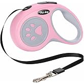 MADPET Otomatik K&ouml;pek Tasması 3 Metre Pembe &ndash; Geri &Ccedil;ekilebilir Kilitli Makara Sistemi &ndash; Dayanıklı Şerit Halat &ndash; Ergonomik Kay