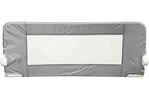 Safetots Narrow Bed Rail, Grey 90cm Wide x 40cm Tall, Toddler Bed Guard For Safety, Secure Child Bed Rail