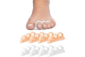 OSUWLSI Séparateurs d'orteils gel, 4 paquets d'écarteurs d'orteils, oignons redresseurs d'orteils, orteil en marteau, orteil en chevauchement, orteil en griffe, réduisent la douleur au pied
