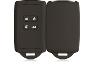 kwmobile Autoschlüssel Hülle kompatibel mit Renault 4-Tasten Smartkey Autoschlüssel (nur Keyless Go) - Silikon Schutzhülle Schlüsselhülle Cover in Olivgrün