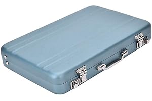 ausuky Mini Aluminum Card Holder Case Gift Box (Blue)