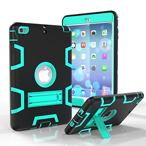 iPad Mini 3/2/1 Fall, eastcoo Spider-Man Militär Silikon Kunststoff Extreme Duty Dual mit Kickstand und Aufkleber kid-proof Schutzhülle Back Cover für iPad Mini 3/2/1 black-green