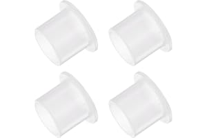 Kozelo 4pcs Nylon Flanged Sleeve Bearings [10.1mm Bore x 12mm OD x 11mm Length] Nylon Plastic Bushings for Shaft, White