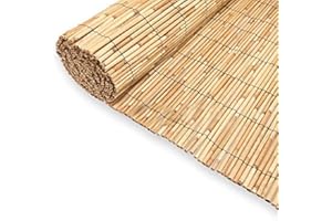 Abaseen Extra Thick Natural Peeled Reed Fence, Garden Screening Fence Panels, Privacy & Protective Screening Roll for Outdoor Wind and Sun Protection (8mm-10mm Thickness)