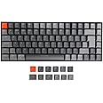 Keychron K2 Wireless Bluetooth/USB Wired Gaming Mechanical Keyboard, Compact 84 Keys ISO-UK-Layout White LED Backlight N-Key Rollover, Plastic Frame for Mac Windows, Gateron Red Switch, Version 2