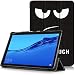 Produktbild TTVie Hülle für Huawei MediaPad M5 Lite 10 - PU Leder Schutzhülle mit Standfunktion und Auto Aufwachen/Schlaf Funktion für Huawei MediaPad M5 Lite Tablet-PC (25,6 cm, 10,1 Zoll), Große Augen