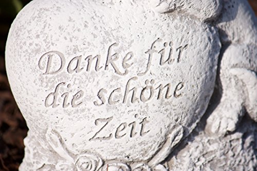 Grabschmuck Katze „Danke für die schöne Zeit“, frost- und wetterfest, massiver Steinguss - 5