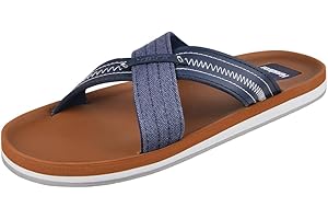 Harssidanzar Sandales d'été Cross slip pour hommes sandales slip confortables et légères avec soutien de la voûte plantaire KM234EU