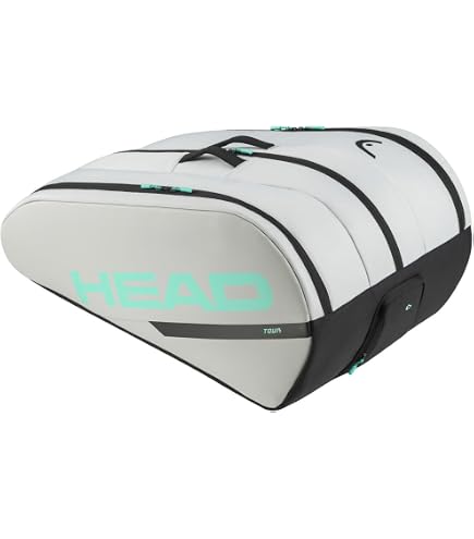 Sac Babolat Pure Pour 6 Raquettes De Tennis – 2 Compartiments Isolés, Imperméable, Bandoulière Amovible, Blanc/gris, 76 X 33 X 33 Cm