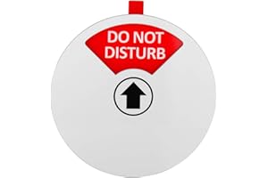 Wjelet Do Not Disturb Door Sign, Privacy Office Sign, Do Not Disturb, Please Knock, In Meeting, Out Sign, 5 Inch with Magnetic & Strong Adhesive,Silver