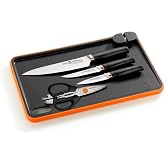 BRA Efficient | Set of 3 Efficient Knives with Cutting Board + Scissors