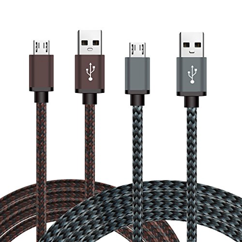 Micro USB Kabel Nylon, BeneStellar (2 Pack 1,8m) High Speed USB 2.0 A Male auf Micro B Synchronisations und Ladekabel für Android, Samsung, Huawei, HTC, Sony, Nexus, Xiaomi und mehr (Marine & Braun 1,8m* 2)