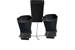 PuraPlants Bewässerungssystem mit AutoPot 1Pot-Komponenten und 15 Liter Feltpot Stofftöpfen - stromloses Grow-System für 2/3/4/6 Pflanzen – AquaValve5, Schläuche & Zubehör (2Pot)