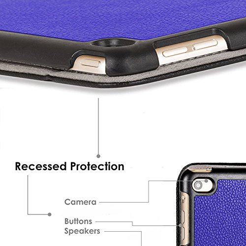 Forefront Cases® Apple iPad Air 1st Gen A1474 Leder Hülle Schutzhülle Tasche Smart Case Cover Stand – Rundum-Geräteschutz und intelligente Auto Schlaf / Wach Funktion - 7