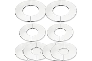 VJUYSW 8 Stück Snap-In-Wasserhahn, Wandloch, Wandloch, hässliche Abdeckung, Rohrabdeckung/Kragen/Rad Ring für Rohre