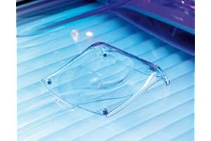 COVHA Solarium Kopfstütze Acryl ergonomisch geformt Kopfpolster (transparent)