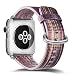 Produktbild GOGOTOTO Kompatibel Apple Watch Armband 42mm und 38mm, Echtes Leder Uhrenarmband iWatch Ersatzband für Apple Watch Series 3, Series 2, Series1 Nike+ (42MM, Braun)