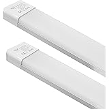 AOMEX 2X Plafoniera LED soffitto 120cm 80w Super Efficiente Lampada Led Soffitto per Garage Officina Ufficio Bagno Seminterra