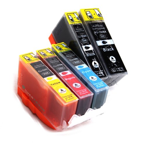5x Tintenpatronen mit Chip CLI-526/PGI-525 kompatibel zu Canon für Canon Pixma IP4950 IP4850 MG5340 MG5250 MG5350 MG6250 MG8120 MG8240 MG6150 MG8250 MG5150 MG6120 MG5200 MG8150 MX885 MX715 MX884 MX895 IX6550