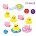 Produktbild 15 Stücke Badespielzeug, Rosa Schwein / Ente / Mini Schwimmring Für Mädchen Baby Badewannenspielzeug Jungen Spielzeug Kinder Für Badewanne (A)