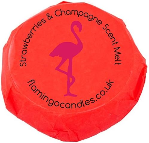 Flamingo Candles Strawberries &amp; Champagne Scent Melt - Red