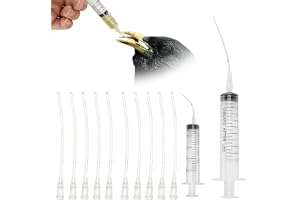 TSUOUKL 12 stycken fågelmatarkit - innehåller sprutor 5 ml och 10 ml med 10 rör, för matning och medicinering av fåglar